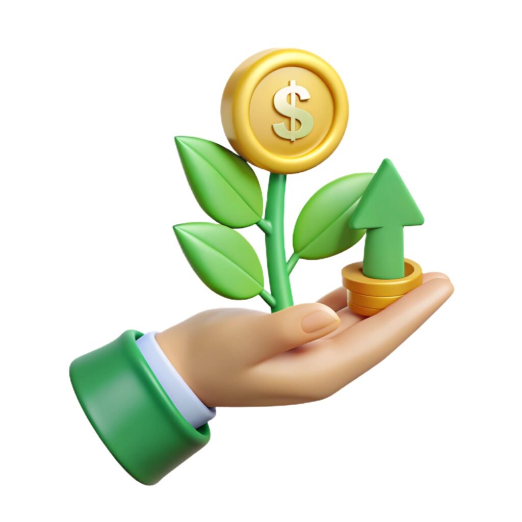 3d Illustration Hand Holding Money Tree With Upward Arrow 2 1024x1024