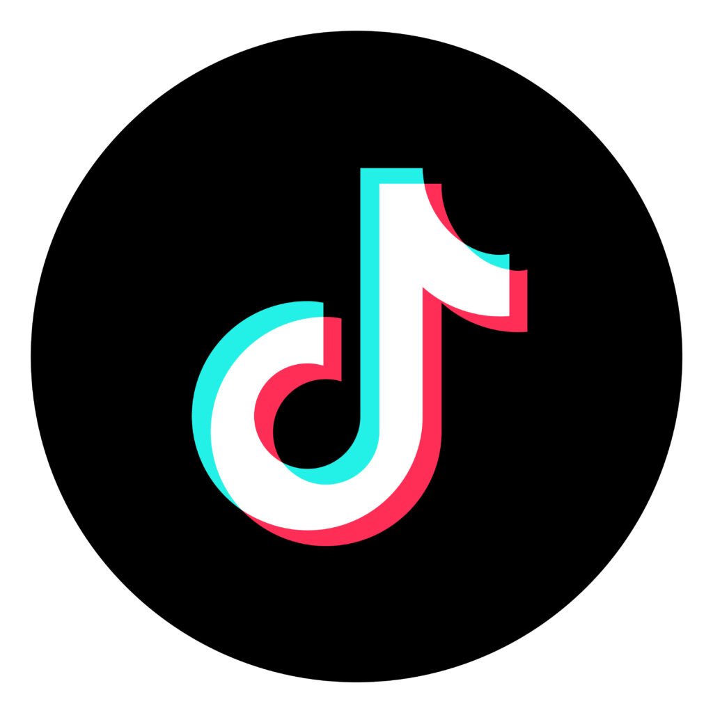 round tiktok logo isolated on white background